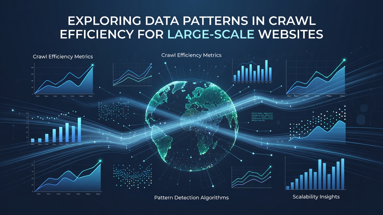 Graph illustrating crawl frequency trends and efficiency metrics across different website sections over time